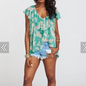 NWOT Show me your mumu Easton top in Jadely paisley. Never worn